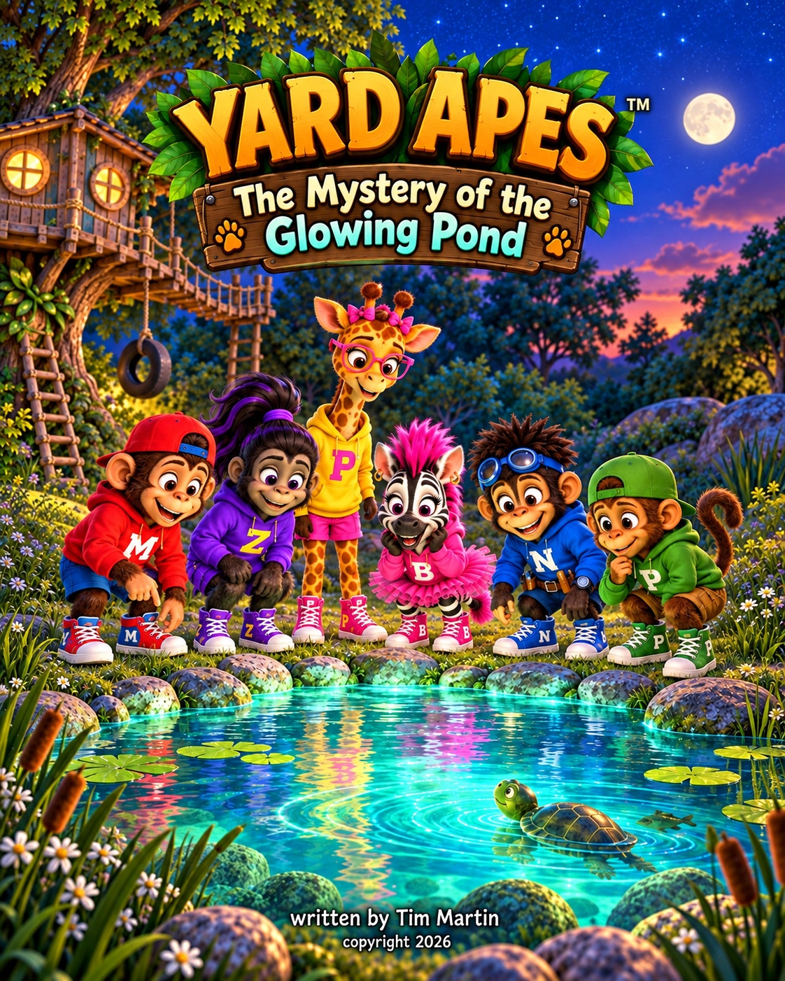 Cover of Yard Apes: The Mystery of the Glowing Pond